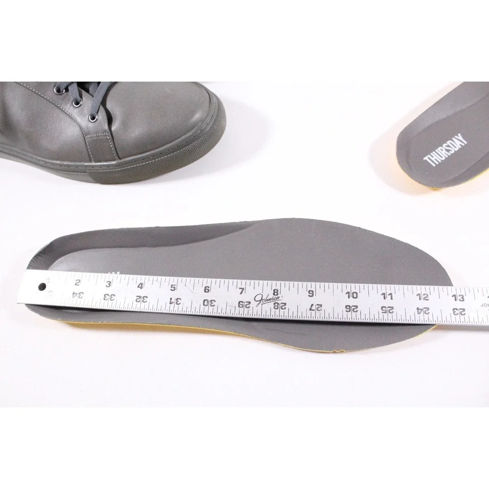 THURSDAY Boot Company Premier Low Top Sneaker Mens 16 Gray Leather Lace‎ Up